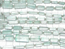 [Video] High Quality Green Beryl (Mint Beryl) Faceted Tube half or 1strand beads (approx. 30 pcs)
