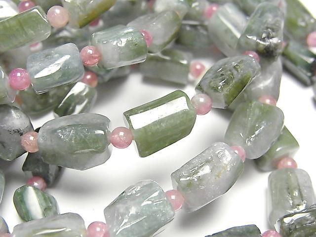 [Video] Tourmaline AA Nugget & Round 4mm Bracelet
