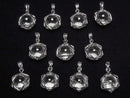 [Video] Indian Himalayan Crystal 11mm Ball Star Pendant Silver 925 1pc