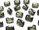[Video] High Quality Moldavite AAA Loose Stone Rectangle Faceted 9x7mm 1pc