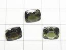 [Video] High Quality Moldavite AAA- Loose Stone Rectangle Faceted 9x7mm 1pc