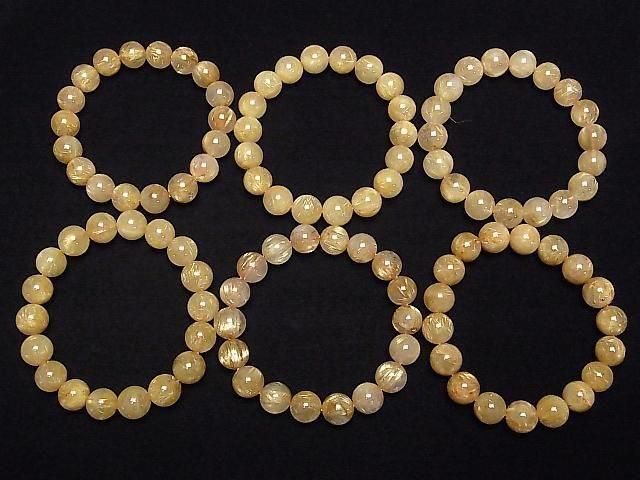 [Video] Rutilated Quartz AAA- Round 11mm Bracelet