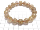 [Video][One of a kind] Rutilated Quartz AAA Round 12mm Bracelet NO.122