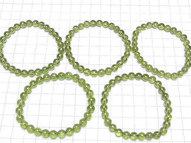 [Video] Peridot AAA- Round 6.5mm Bracelet