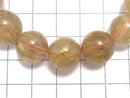 [Video][One of a kind] Rutilated Quartz AAA Round 13mm Bracelet NO.124