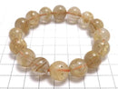 [Video][One of a kind] Rutilated Quartz AAA Round 13mm Bracelet NO.124