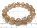 [Video][One of a kind] Rutilated Quartz AAA Round 13mm Bracelet NO.125