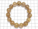 [Video][One of a kind] Rutilated Quartz AAA Round 13mm Bracelet NO.126
