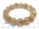 [Video][One of a kind] Rutilated Quartz AAA Round 14mm Bracelet NO.127
