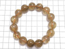 [Video][One of a kind] Rutilated Quartz AAA Round 14mm Bracelet NO.128