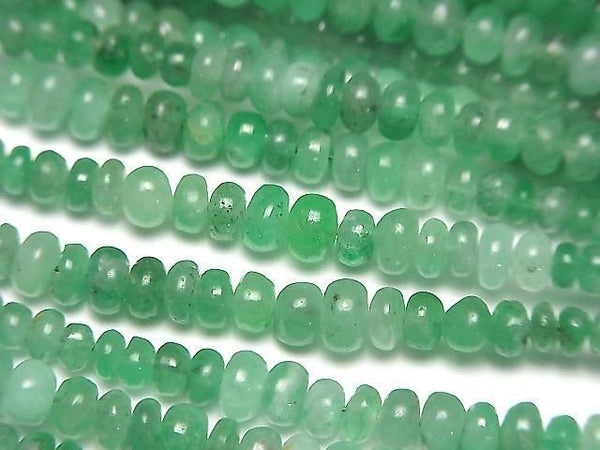 [Video] Emerald AAA- Rondelle 1strand beads (approx. 5 inches/12 cm)