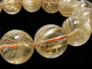 [Video][One of a kind] Rutilated Quartz AAA Round 15mm Bracelet NO.130