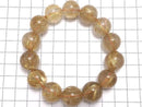 [Video][One of a kind] Rutilated Quartz AAA Round 15mm Bracelet NO.131