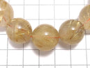 [Video][One of a kind] Rutilated Quartz AAA Round 16mm Bracelet NO.132
