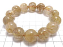 [Video][One of a kind] Rutilated Quartz AAA Round 16mm Bracelet NO.132