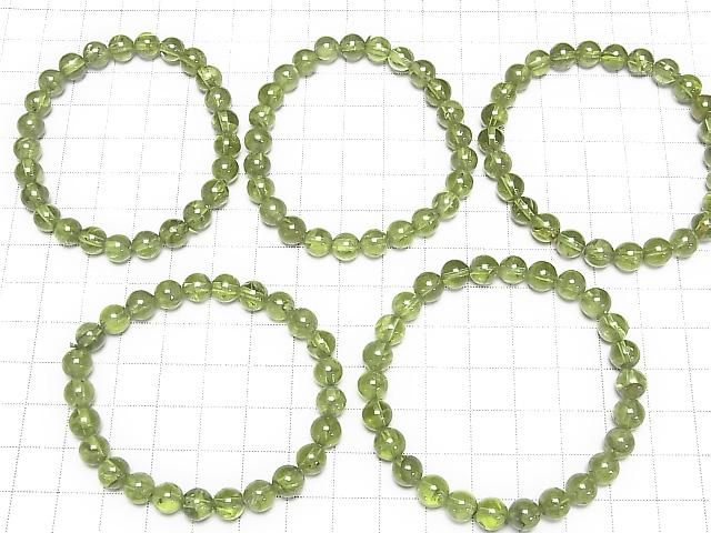 [Video] Peridot AA++ Round 7mm Bracelet