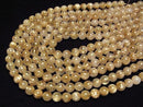 [Video] Golden Rutilated Quartz AA++ Round 9mm half or 1strand beads (aprx.15inch/38cm)