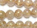 [Video] Golden Rutilated Quartz AA++ Round 12mm-13mm 1strand beads (aprx.15inch/36cm)