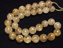 [Video] Golden Rutilated Quartz AA++ Round 12mm-13mm 1strand beads (aprx.15inch/36cm)