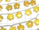 [Video] Yellow Chalcedony Flower Shape Half or 1strand (6pcs)