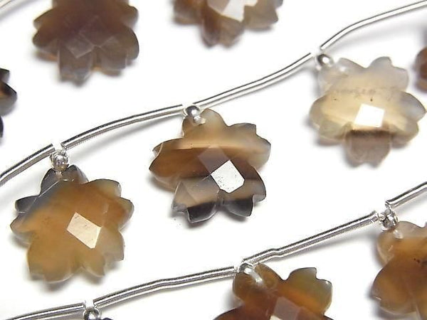 [Video] Montana Moss Agate Flower Shape Half or 1strand (6pcs)