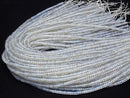 [Video] Synthetic Opal Rondelle (Heishi) 4x4x2.5mm White 1strand beads (aprx. 15 inches/38 cm)