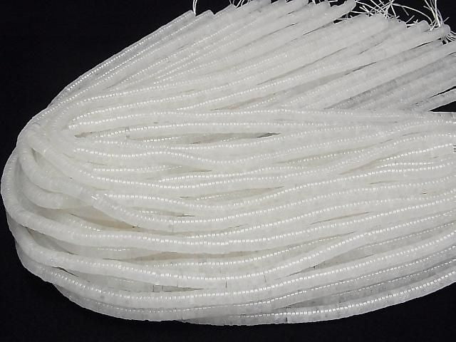 [Video] Angora Crystal AA Rondelle (Heishi) 6x6x1.5mm 1strand beads (aprx. 15 inches/37 cm)