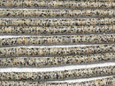 [Video] Dalmatian Jasper Rondelle (Heishi) 8x8x1.5mm 1strand beads (aprx. 15 inches/36 cm)