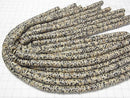 [Video] Dalmatian Jasper Rondelle (Heishi) 8x8x1.5mm 1strand beads (aprx. 15 inches/36 cm)