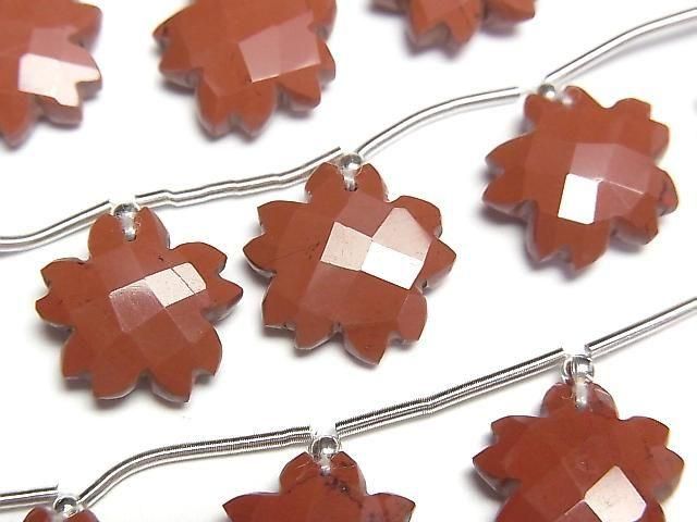 [Video] Red Jasper Flower Shape 1-strand (6pcs)
