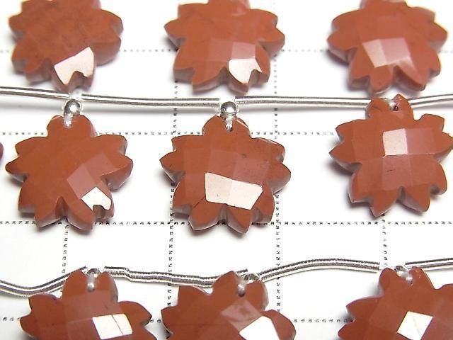 [Video] Red Jasper Flower Shape Half or 1strand (6pcs)