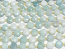 [Video]High Quality! Amazonite AA Hexagram Faceted Coin 10x10x5mm half or 1strand beads (aprx.15inch/36cm)