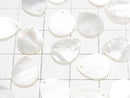 [Video] High Quality White Shell (Silver-lip Oyster) AAA Flat Pear Shape 12x10mm 5pcs