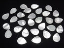 [Video] High Quality White Shell (Silver-lip Oyster) AAA Flat Pear Shape 16x12mm 4pcs