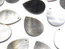 [Video] High Quality Black Shell (Black-lip Oyster) AAA Flat Pear Shape 16x12mm 4pcs
