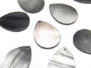 [Video] High Quality Black Shell (Black-lip Oyster) AAA Flat Pear Shape 18x13mm 3pcs