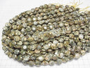[Video] High Quality! Rainforest Rhyolite Hexagram Faceted Coin 10x10x5mm half or 1strand beads (aprx.15inch/36cm)