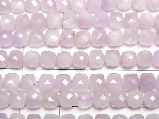 [Video]High Quality! Kunzite AA++ Cube Shape 4x4x4mm 1strand beads (aprx.15inch/37cm)