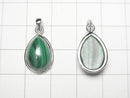 [Video] Malachite AAA Pear Shape Pendant 15x12mm Silver925 1pc