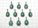 [Video] Malachite AAA Pear Shape Pendant 15x12mm Silver925 1pc