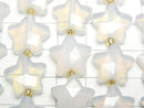 [Video] Synthetic Opal Faceted Star 14x14mm White Half or 1strand beads (aprx. 15 inches/36 cm)