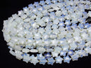 [Video] Synthetic Opal Faceted Star 14x14mm White Half or 1strand beads (aprx. 15 inches/36 cm)