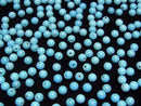 [Video] Turquoise AAA Half Drilled Hole Round 4mm 5pcs