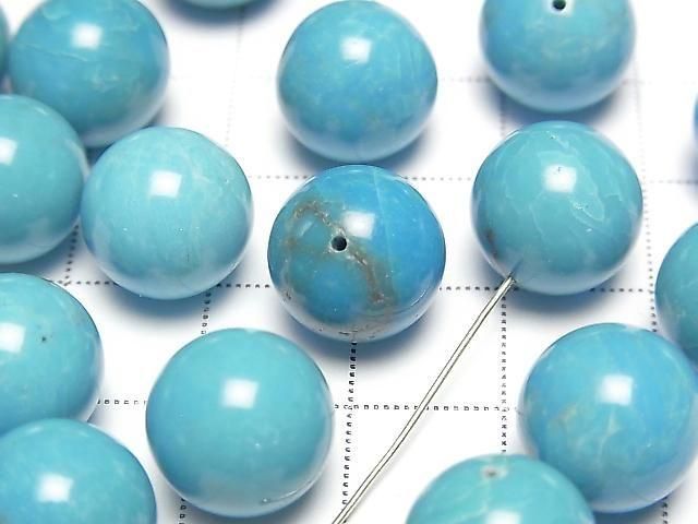 [Video] Turquoise AAA- Half Drilled Hole Round 12mm 1pc