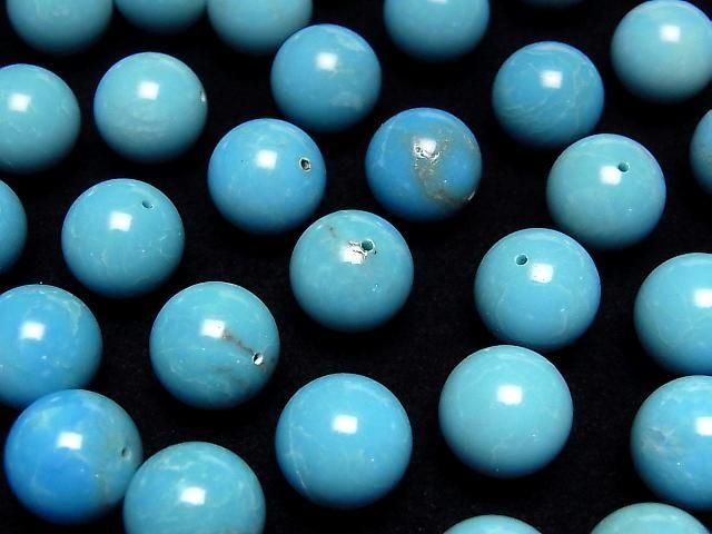[Video] Turquoise AAA- Half Drilled Hole Round 12mm 1pc