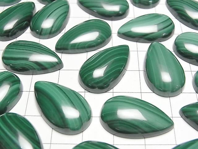 [Video] Malachite AAA Pear Shape Cabochon 25x15mm 2pcs