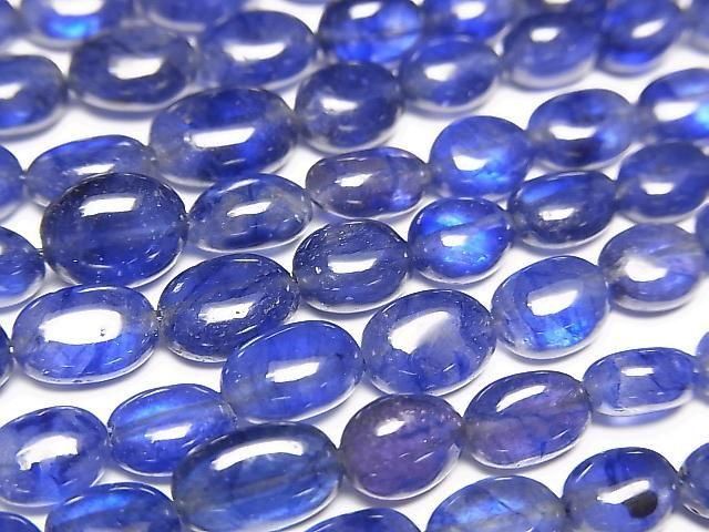 [Video]High Quality Sapphire AA++ Oval half or 1strand beads (aprx.5inch/12cm)