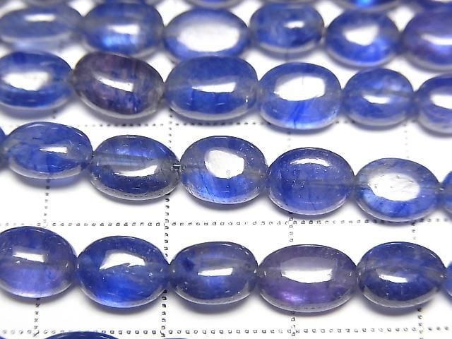 [Video]High Quality Sapphire AA++ Oval half or 1strand beads (aprx.5inch/12cm)