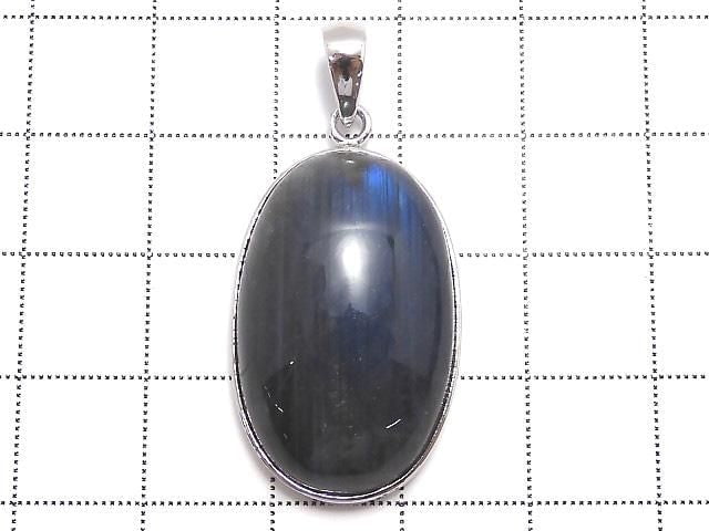 [Video][One of a kind] Blue Labradorite AAA Pendant Silver925 NO.63