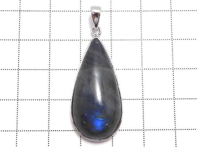 [Video][One of a kind] Blue Labradorite AAA Pendant Silver925 NO.64